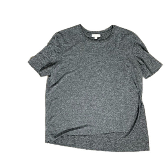 Aritzia Wilfred T-Shirt Heathered Asymmetrical Side Slit Short Sleeve Size XXS - Picture 2 of 13